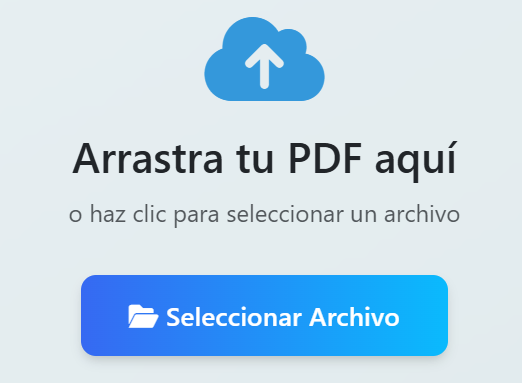 Arrastra o selecciona el documento PDF a procesar.